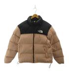 ザノースフェイス THE NORTH FACE レトロ ヌプシ ダウンジャケット ジップアップ ロゴ 刺繍 ナイロン L ピンク 黒 ブラック NF0A3C8D 0427 ☆AA★