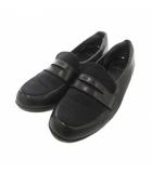 アシックス asics footsuki フットスキ ローファー ウォーキングシューズ 23.0 黒 ブラック /SJ