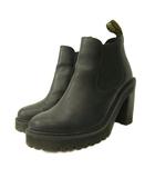 ドクターマーチン DR.MARTENS HOUSTON ハーストン サイドゴア ショートブーツ ハイヒール レザー 6 25.0cm 黒 ブラック 0516
