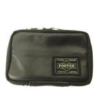ポーター PORTER カギ マルチキーケース 小物 6連 ロゴ パッチ レザー 黒 ブラック 0605