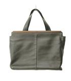 ロエベ LOEWE トートバッグ レザー ウッド 黒 ブラック 0607 ■STK