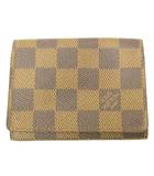 ルイヴィトン LOUIS VUITTON アンヴェロップ カルト ドゥ ヴィジット ダミエ カードケース 名刺入れ 総柄 レザー 茶 ブラウン N62920 0610 ■STK