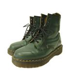 ドクターマーチン DR.MARTENS 1460 8ホール ブーツ シューズ レザー 厚底 イングランド製 緑 グリーン 0604