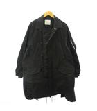 サカイ sacai 23SS ミリタリードッキングコート ジャケット ステンカラー ロング丈 2 黒 ブラック SCM-052 0612