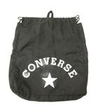 コンバース CONVERSE ナップサック バッグ ロゴ プリント メッシュ 黒 ブラック 0705