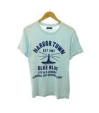 ブルーブルー BLUE BLUE Tシャツ ロゴ プリント 半袖 2 水色 ライトブルー 0706