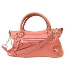 バレンシアガ BALENCIAGA The City シティ 2way ハンドバッグ クロスボディ レザー Y2K ピンク 0709 ☆AA★