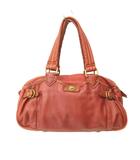 マークバイマークジェイコブス MARC by MARC JACOBS ハンドバッグ 裏地 総柄 レザー 赤 レッド 0726