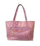 エトロ ETRO トートバッグ ペイズリー柄 レザー 紫 パープル 0808 ■IBO101