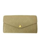 ルイヴィトン LOUIS VUITTON ポルトフォイユサラ レザー トゥルトレール モノグラム・アンプラント 長財布 ウォレット 総柄 ベージュ M82256 0812