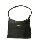 ハナエモリ HANAE MORI ワンショルダーバッグ ロゴ メタルパッチ 黒 ブラック 0904