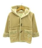 ビームス BEAMS mini フェイクムートン ジャケット フード トグルボタン 120cm ベージュ 0904