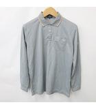 ミズノ MIZUNO ゴルフ THE OPEN ポロシャツ 長袖 速乾 ボタンダウン ロゴ 刺繍 グレー オレンジ ホワイト XL