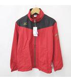 ミズノ MIZUNO スポーツウエア ジャケット ジャンバー ジップアップ スタンドカラー 撥水 赤 黒 レッド ブラック M