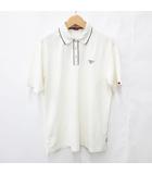 ミズノ MIZUNO ゴルフ スポーツウエア シャツ ポロシャツ 半袖 刺繍 テープ アイボリー LL