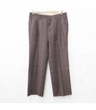 ミズノ MIZUNO GRAND MONARCH スポーツ ゴルフ パンツ スラックス ストレート ロング チェック 2タック 茶 グレー ブラウン 79