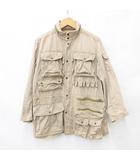 ジャケット フォトグラファージャケット サファリジャケット 綿 ヴィンテージ ベージュ L ☆AA★