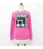 キャロウェイ CALLAWAY ゴルフ スポーツウエア ニット セーター 長袖 丸首 ウール混 ピンク S