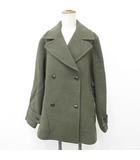 ミューニック Munich コート Pコート テーラーカラー ダブル オーバーサイズ ウール オリーブ 緑 モスグリーン S