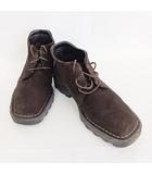 サルヴァトーレフェラガモ Salvatore Ferragamo ブーツ デザートブーツ レザー スエード ブラウン 茶 7 2E ☆AA★