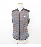 ナイキ NIKE スポーツウエア ランニング ベスト エアロロフト ダウン プリント ドット 別布 切替 ジップアップ パンチング 黒 ブラック L