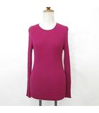 ストラネス STRENESSE ニット セーター 長袖 クルーネック リブ ウール カシミヤ ピンク 38