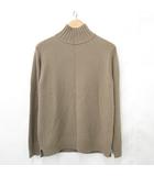 エディフィス EDIFICE ニット セーター 長袖 タートルネック ウール 茶 ブラウン M