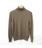 エディフィス EDIFICE ニット セーター 長袖 タートルネック ハイゲージ ウール 茶 ブラウン M