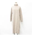 シンプリシテェ SIMPLICITE ワンピース ニットワンピ ロング 長袖 タートルネック ウール ベージュ