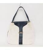 グッチ GUCCI ホーボーバッグ ハンドバッグ ワンショルダーバッグ ジャッキー キャンバス レザー アイボリー ブラック ☆AA★