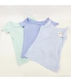 ユニクロ UNIQLO トップバリュ TOPVALU Tシャツ タンクトップ 3点セット エアリズム カップ付 半袖 Uネック 緑 青 グリーン ブルー M
