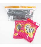 ユニクロ UNIQLO HOT BEAT Tシャツ 3点セット 八分袖 ヒートテック Uネック カップ付き 総柄 ボーダー タートルネック 無地  黒 グレー 白 ブラック ホワイト M