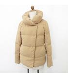 プラステ PLST ダウンジャケット ジップアップ ビッグカラー 茶 ブラウン M