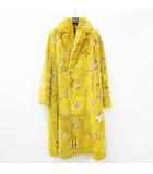 ルイヴィトン LOUIS VUITTON コート 毛皮コート ロング 総柄 モノグラム 羊革 24SS ファレル・ウィリアムス Pharrell Williams 2024年春夏コレクションアイテム オーダー品 イエロー ベージュ ブラウン 60