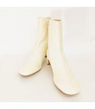 アダムエロペ Adam et Rope' ブーツ ショートブーツ サイドジップ クリーム ベージュ 23