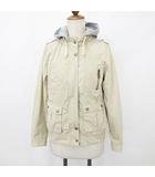 トゥモローランド TOMORROWLAND FINAL DECISION ジャケット ブルゾン 2WAY ジップアップ 比翼 スタンドカラー フード 別布 綿 ベージュ グレー L