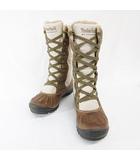 ティンバーランド Timberland ブーツ ロングブーツ レースアップ 防水 WATERPROOF 裏ボア ブラウン ベージュ 8M