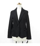 ジャスミン jasmin ジャケット テーラージャケット シングル 裏なし ウール 黒 ブラック 38