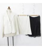 エマジェイムス EMMAJAMES オケージョン セレモニースーツ 入学式 卒業式 3点セット ジャケット スカート マーメイド プリーツ 総裏 アイボリー オフホワイト 黒 ブラック 15