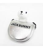 ジャックバニー Jack Bunny!! ゴルフ ヘッドカバー パターカバー マレット型 うさぎ ぬいぐるみ シルバー ブラック ホワイト