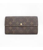 ルイヴィトン LOUIS VUITTON モノグラム ポシェットポルトモネクレディ 財布 長財布 二つ折り 茶 ブラウン M61726
