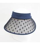 ミラショーン mila schon SPORTS ゴルフ 帽子 サンバイザー バイザー レース 花柄 ネイビー 紺 42