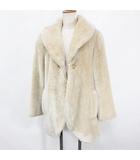 レストローズ L'EST ROSE コート フェイクファー ショールカラー レース裏地 ベージュ