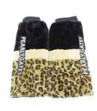 パーリーゲイツ PEARLY GATES ゴルフ 小物 レッグウォーマー レオパード柄 ボアフリース ブラック ベージュ ブラウン 黒 茶