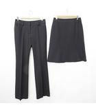 エスプリミュール ESPRITMUR スラックス スカート 2枚セット ロング フレア ひざ丈 ストレッチ 黒 ブラック 11