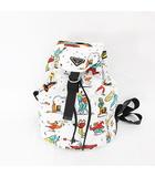 リュックサック デイパック 総柄 ナイロン ホワイト マルチカラー ☆AA★