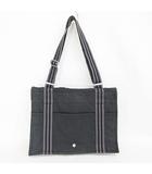 エルメス HERMES フールトゥ バサスMM ショルダーバッグ 斜めがけバッグ コットン キャンバス ブラック 黒 グレー ☆AA★