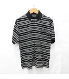 バーバリーゴルフ BURBERRY GOLF ゴルフ スポーツウエア ポロシャツ 半袖 ボーダー 黒 ブラック 白 ホワイト M