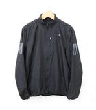 アディダス adidas ジャケット ジャンバー ランニング ゴルフ スポーツウェア 長袖 ジップアップ ロゴ 黒 グレー ブラック L