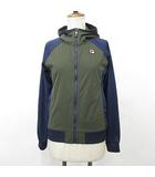 フィラ FILA ジャケット テニス スポーツウェア 長袖 ジップアップ フード ロゴ カーキ 紺 ネイビー M